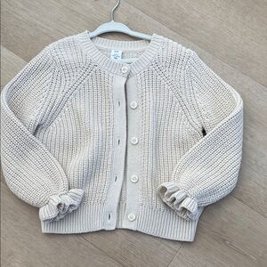 GAP Cream Knit Toddler Cardigan